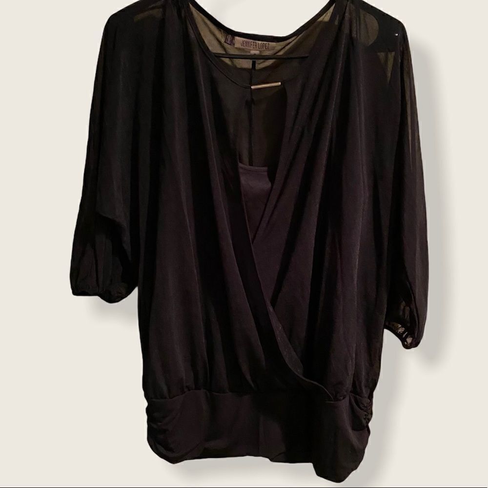 Jennifer Lopez Black Top  Sz Med